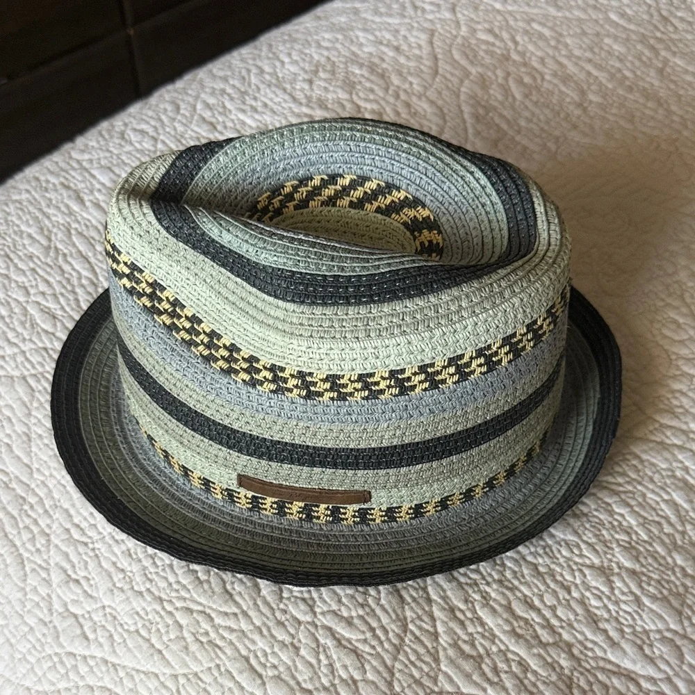 True Religion Multicolor Striped Straw Fedora S/M